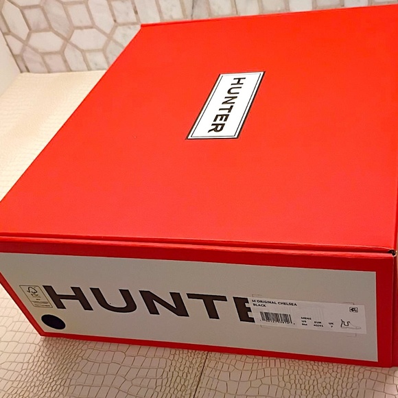 New Hunter BLK Chelsea Rain Boot Women, Size US 8/ EUK 40/41/ EU 7- Black - Picture 6 of 10